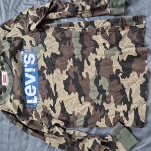 Levi's Green Camouflage Long Sleeve Shirt